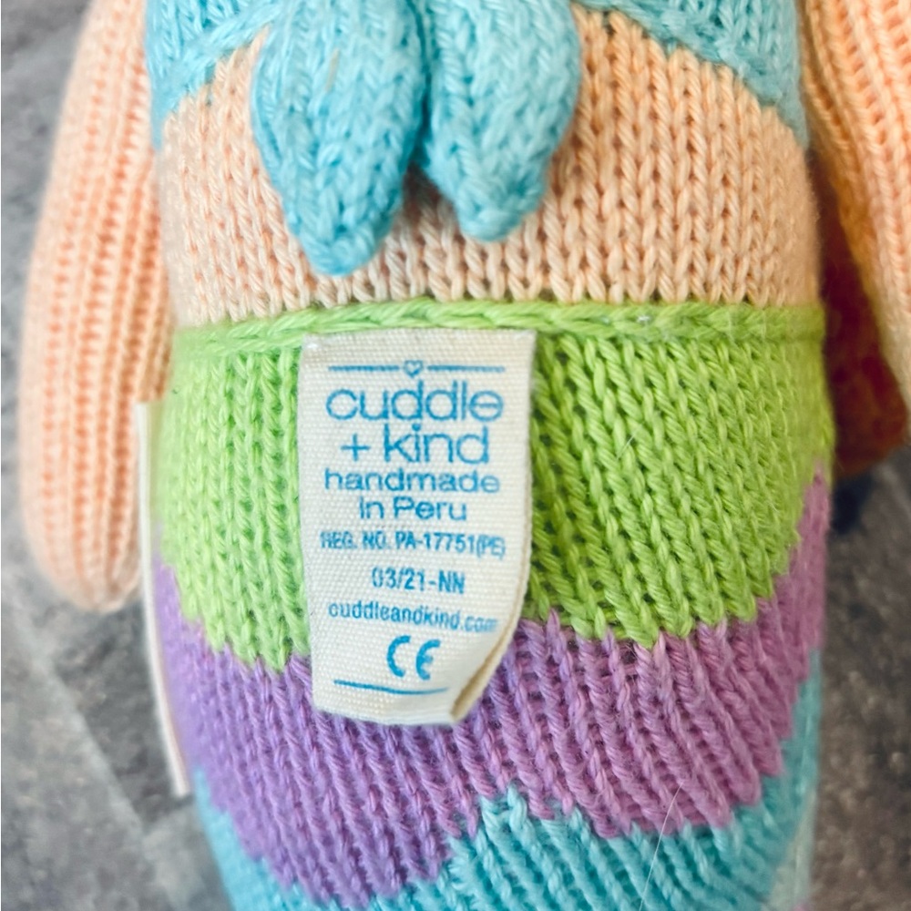 Knit Mermaid Plush Toy in Orange & Multicolor - Picture 4 of 4